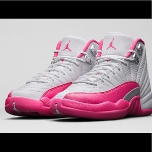 Jordan’s 12 pink and white-6y
